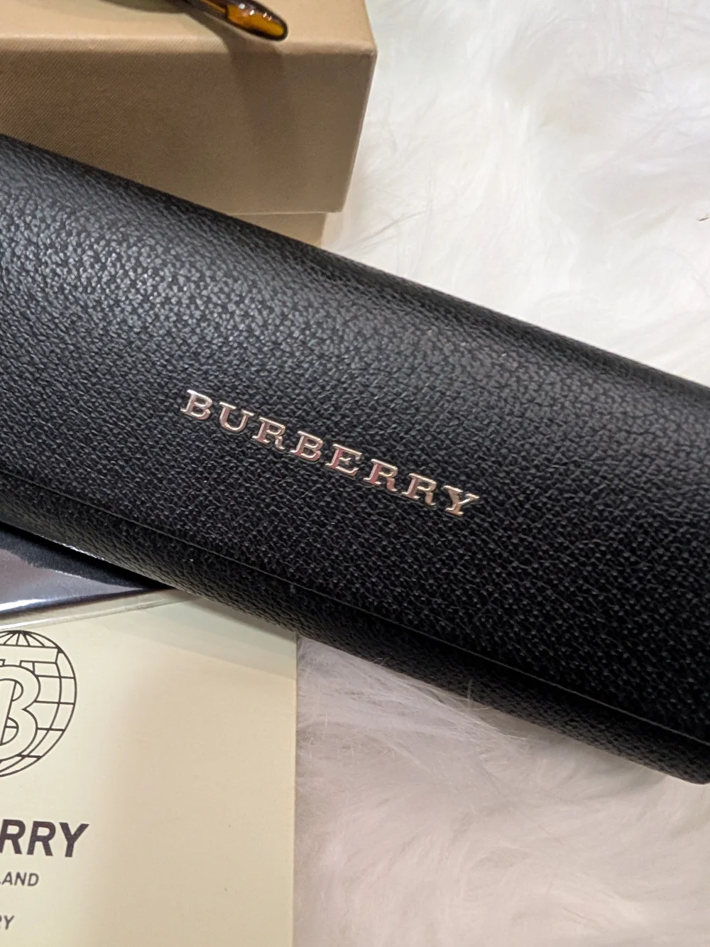 Burberry Gold Frame Black Lens Aviator Sunglasses with Black Case